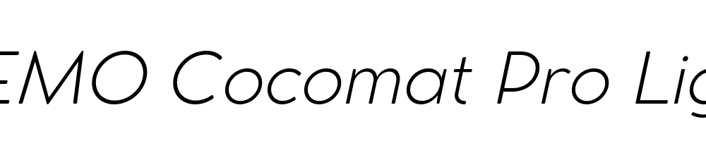 FSP DEMO Cocomat Pro Light Italic