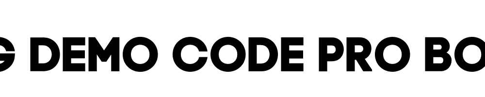  DEMO Code Pro Bold Regular