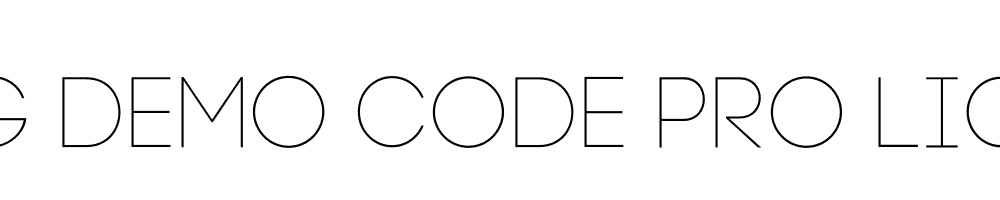  DEMO Code Pro Light Regular