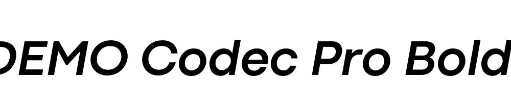 FSP DEMO Codec Pro Bold Italic