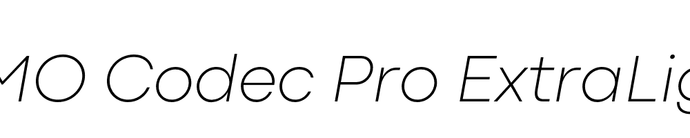 FSP DEMO Codec Pro ExtraLight Italic