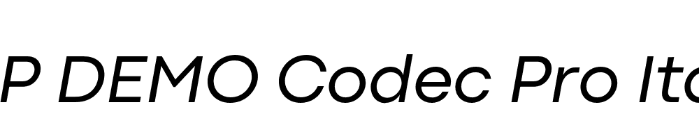 FSP DEMO Codec Pro Italic