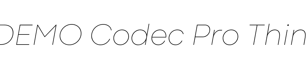 FSP DEMO Codec Pro Thin Italic