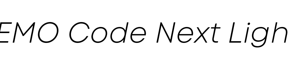 FSP DEMO Code Next Light Italic