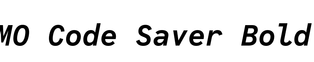 FSP DEMO Code Saver Bold Italic