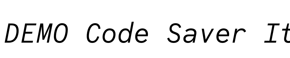 FSP DEMO Code Saver Italic