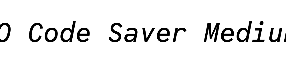 FSP DEMO Code Saver Medium Italic