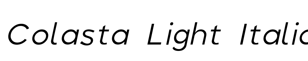 Colasta-Light-Italic