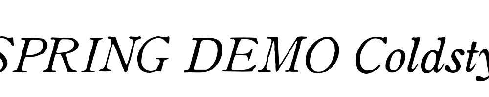  DEMO Coldstyle Italic