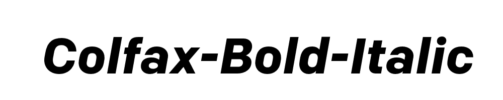 Colfax-Bold-Italic