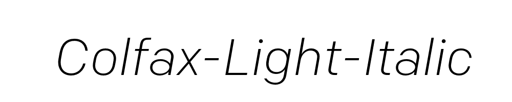 Colfax-Light-Italic