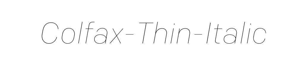 Colfax-Thin-Italic