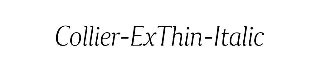 Collier-ExThin-Italic