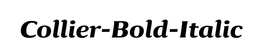 Collier-Bold-Italic