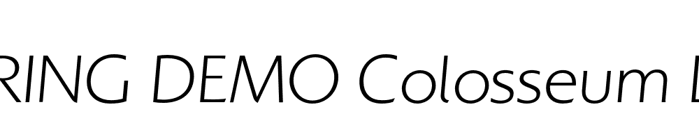  DEMO Colosseum Light Italic