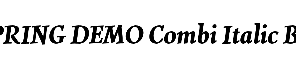  DEMO Combi Italic Book Bold