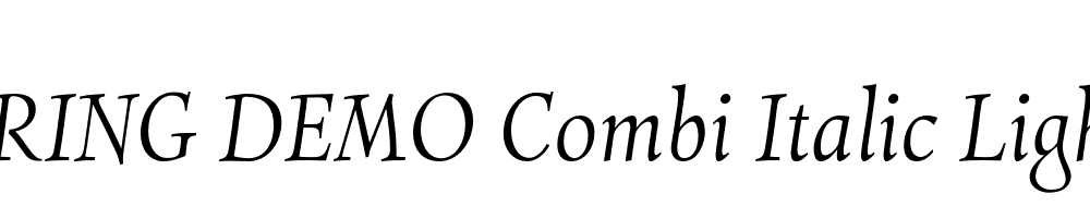  DEMO Combi Italic Light Regular