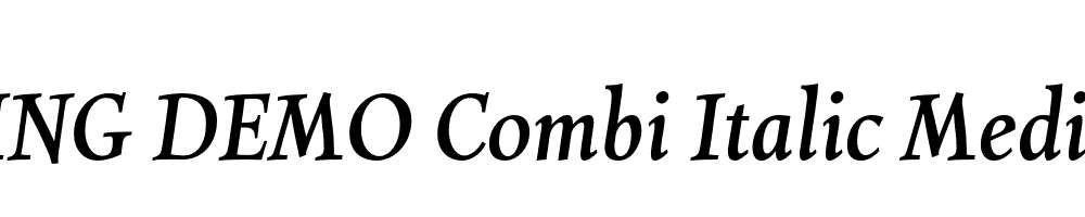  DEMO Combi Italic Medium Regular