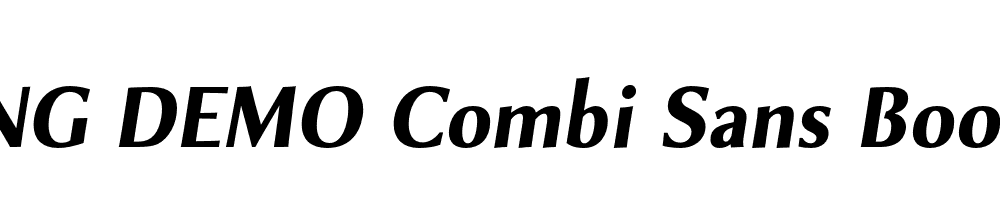  DEMO Combi Sans Book Bold Italic