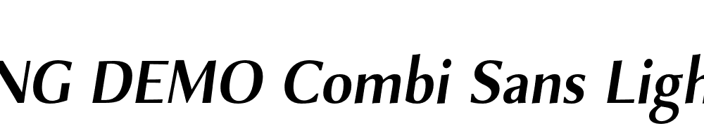  DEMO Combi Sans Light Bold Italic