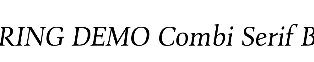  DEMO Combi Serif Book Italic