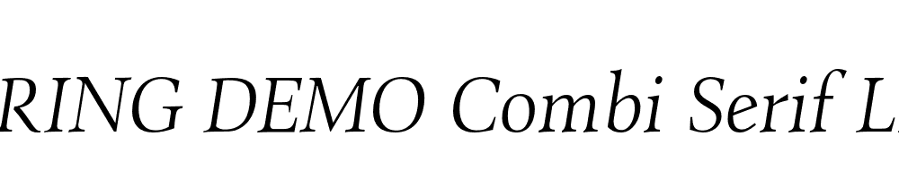  DEMO Combi Serif Light Italic