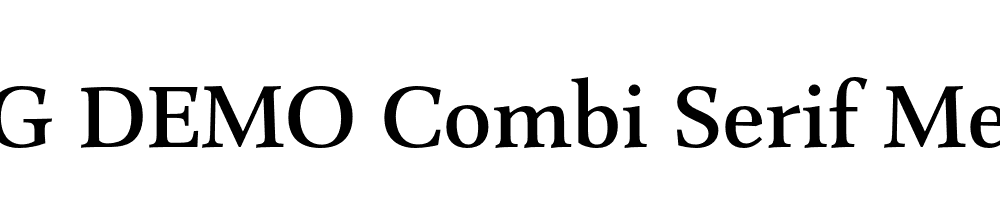  DEMO Combi Serif Medium Regular