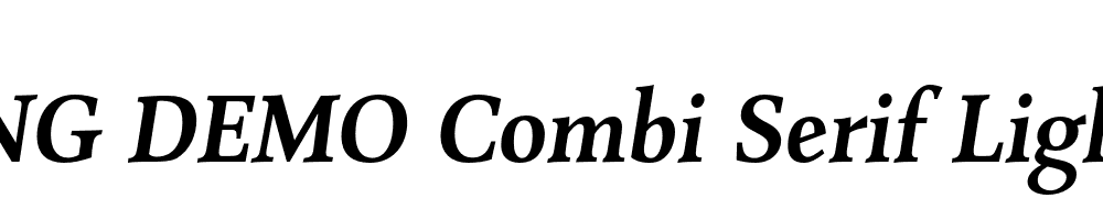  DEMO Combi Serif Light Bold Italic