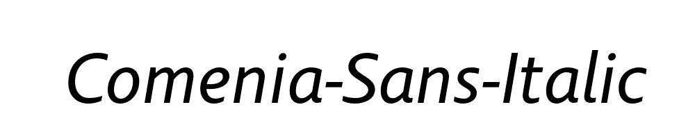 Comenia-Sans-Italic