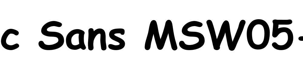 Comic Sans Msw05 Bold