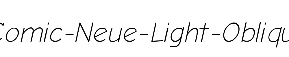 Comic-Neue-Light-Oblique