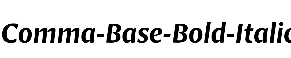 Comma-Base-Bold-Italic