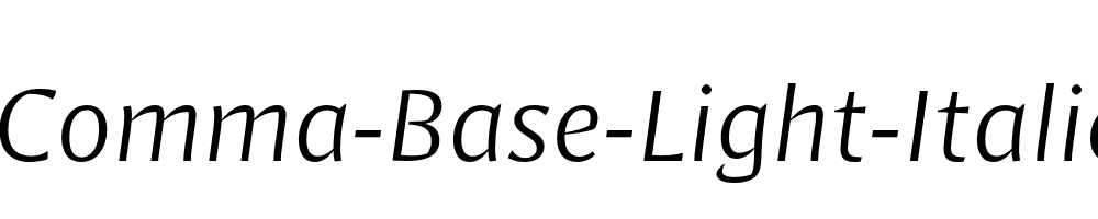 Comma-Base-Light-Italic