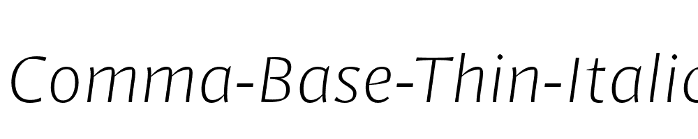 Comma-Base-Thin-Italic