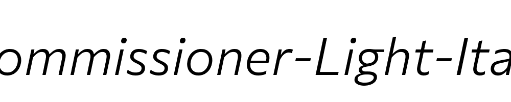 Commissioner-Light-Italic