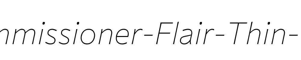 Commissioner-Flair-Thin-Italic