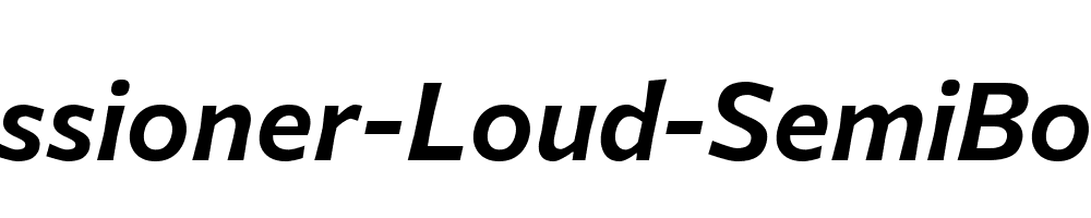 Commissioner-Loud-SemiBold-Italic