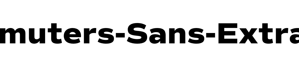 Commuters-Sans-ExtraBold