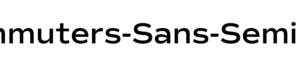 Commuters-Sans-SemiBold