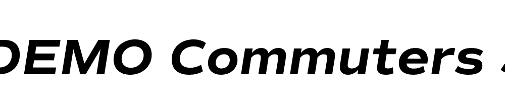  DEMO Commuters Sans Bold Italic