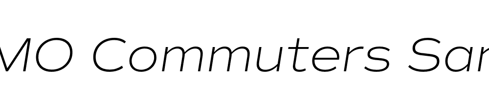  DEMO Commuters Sans ExtraLight Italic