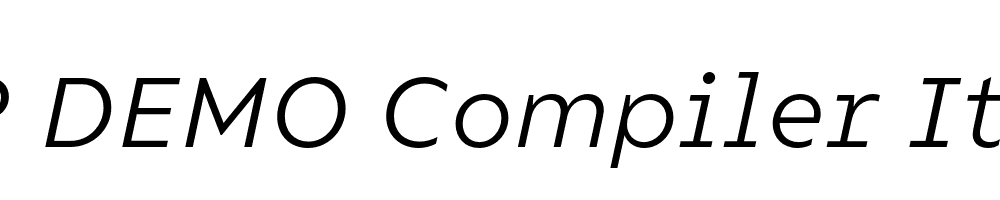 FSP DEMO Compiler Italic