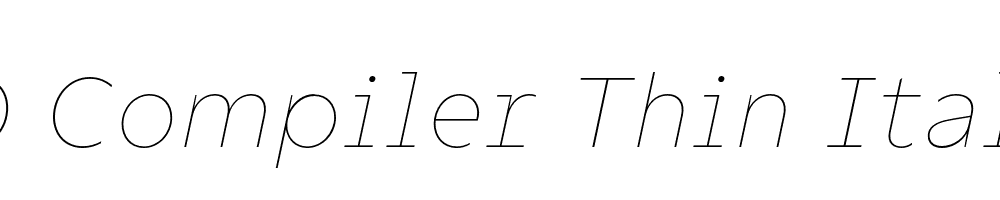 FSP DEMO Compiler Thin Italic Regular