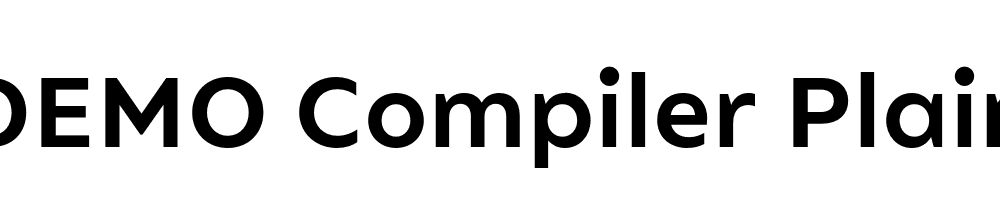 FSP DEMO Compiler Plain Bold