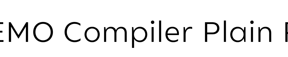 FSP DEMO Compiler Plain Regular