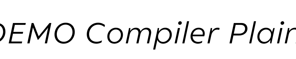 FSP DEMO Compiler Plain Italic