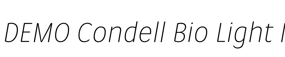 FSP DEMO Condell Bio Light Italic