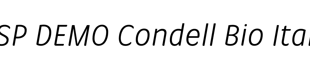 FSP DEMO Condell Bio Italic