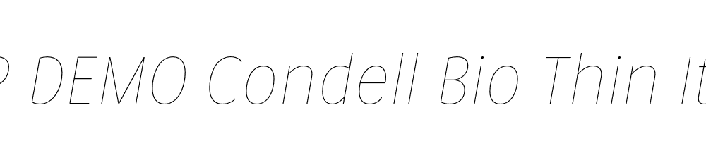 FSP DEMO Condell Bio Thin Italic