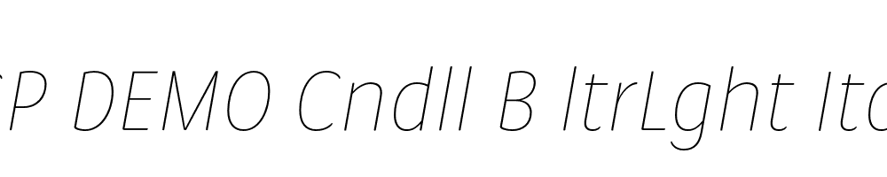 FSP DEMO Cndll B ltrLght Italic